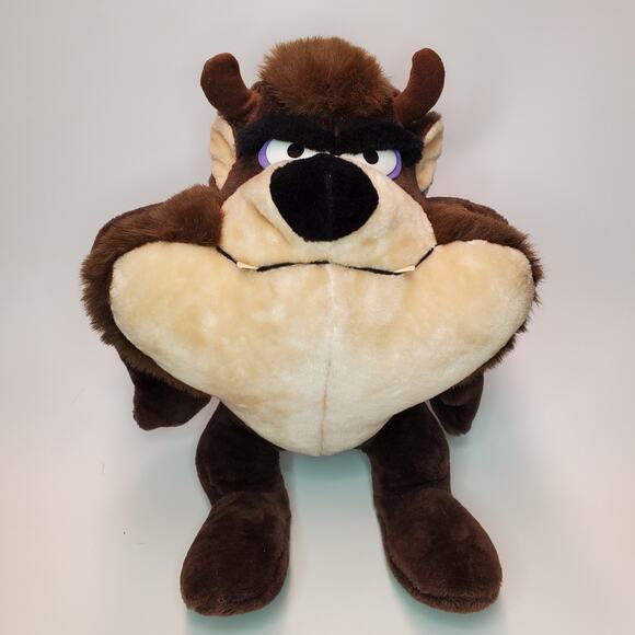 Tasmanian Devil Large 17" Hard Stuffed Animal 1992 Warner Bros - Picture 1 of 6